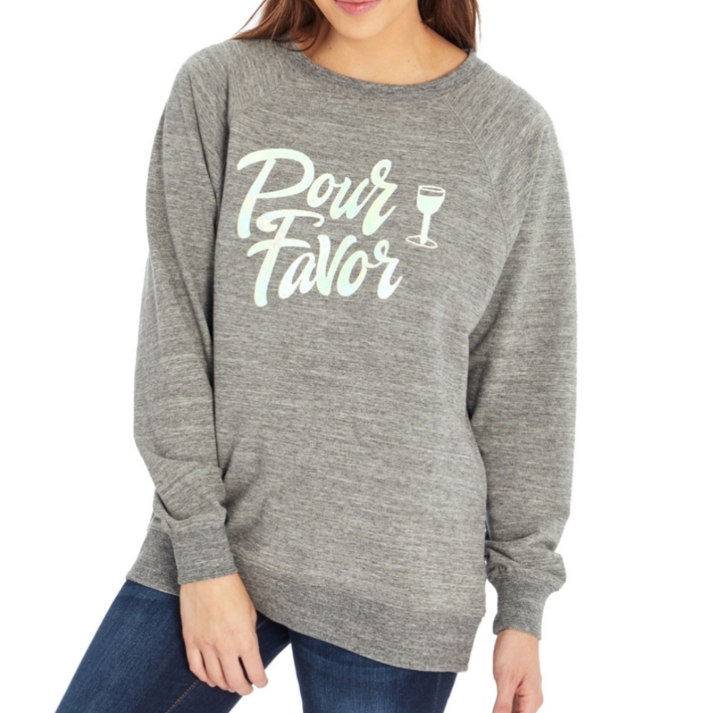 Wildfox NWT Gray Pour Favor Top